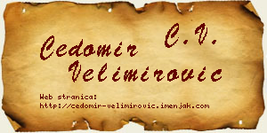 Čedomir Velimirović vizit kartica